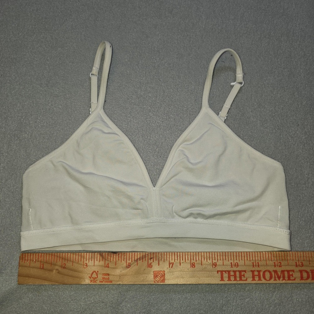 Wonder Nation Bralette Girls XL White Training‎ Bra Adjustable Straps